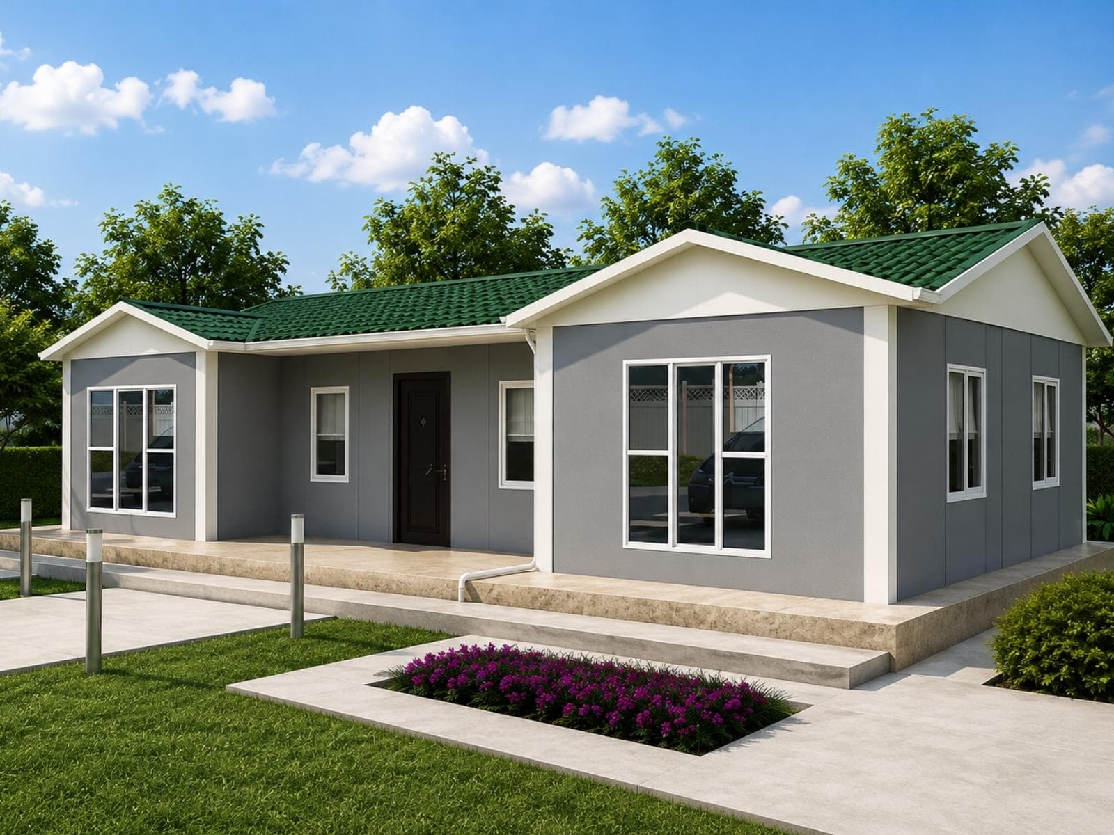 95 m² Tek Katlı Ekonomik Prefabrik Ev