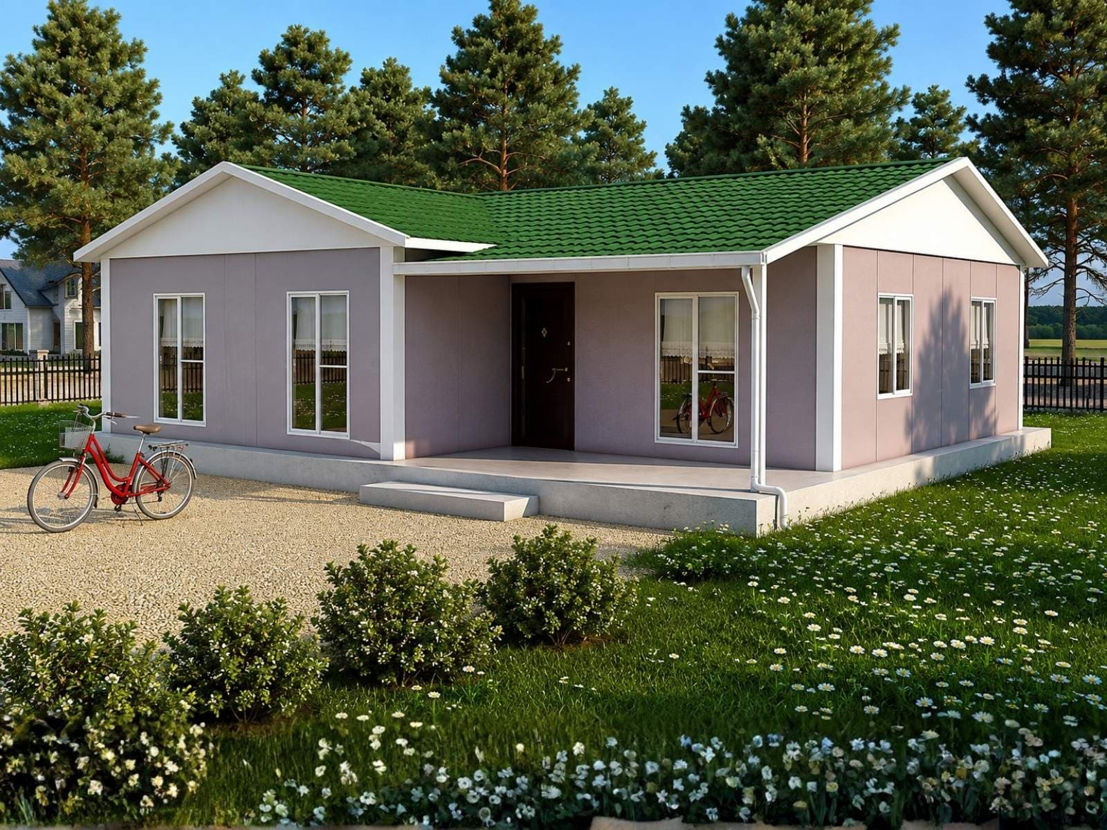 117 m² Tek Katlı Ekonomik Prefabrik Ev