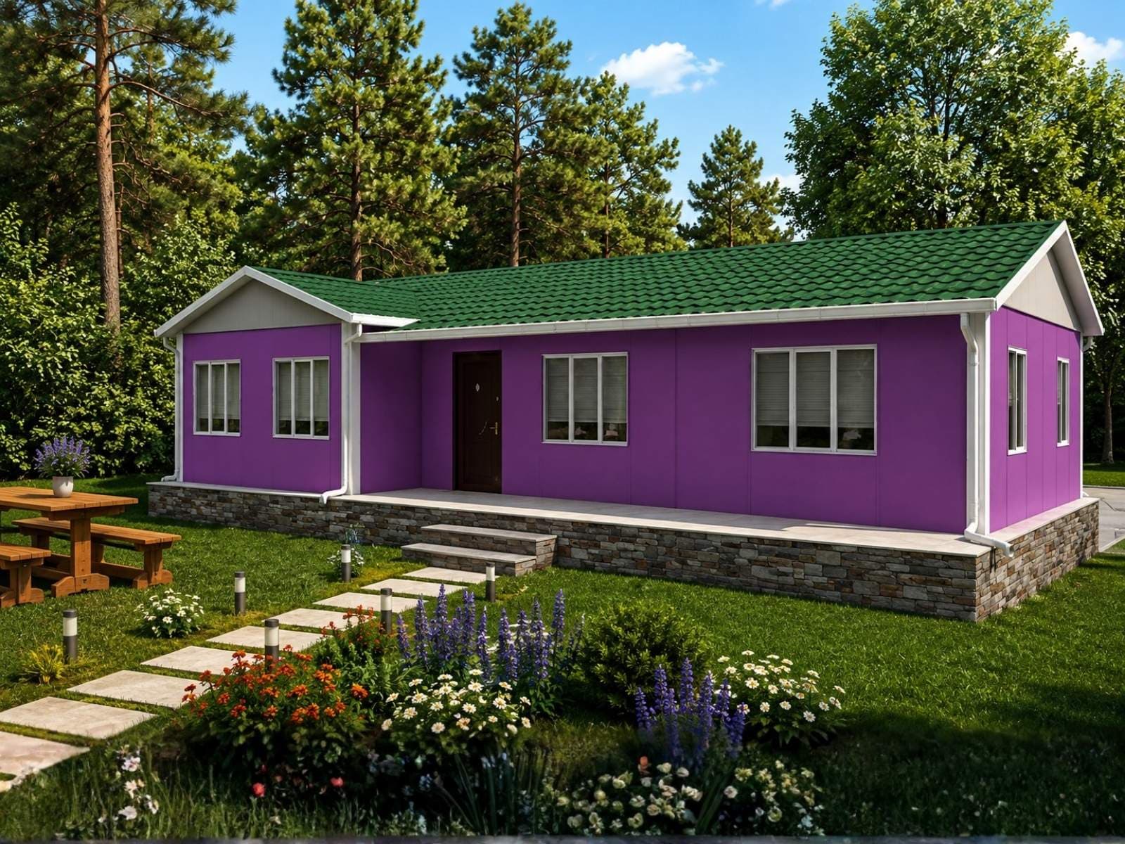 125 m² Tek Katlı Ekonomik Prefabrik Ev