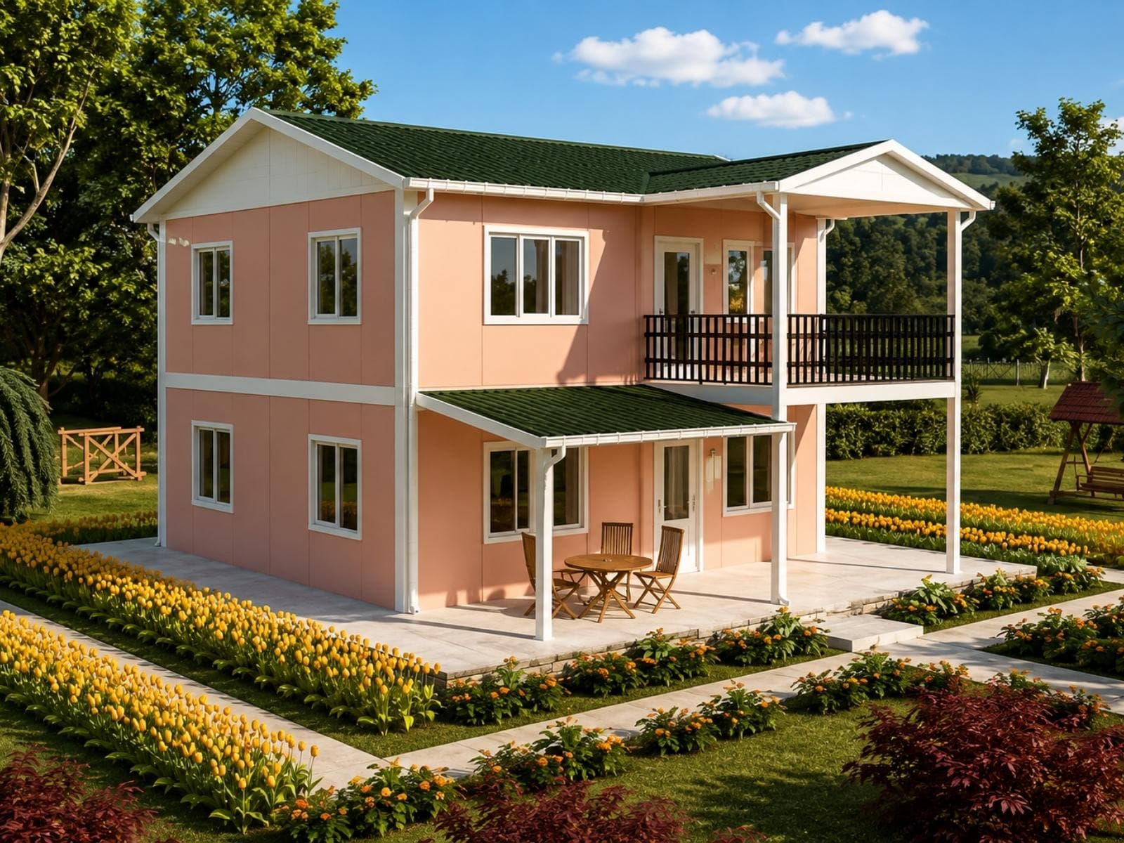 149 m² Çift Katlı Ekonomik Prefabrik Ev