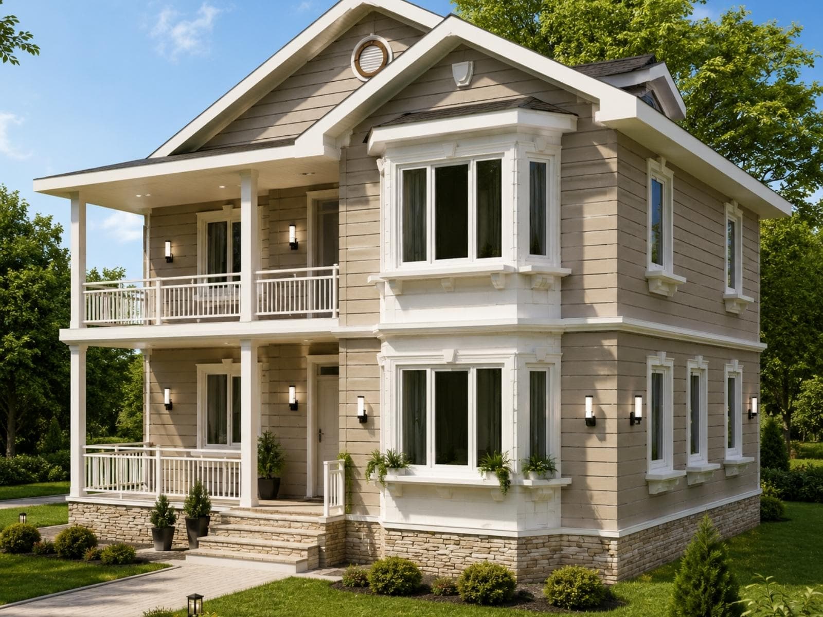 212 m² Çift Katlı Hafif Çelik Ev