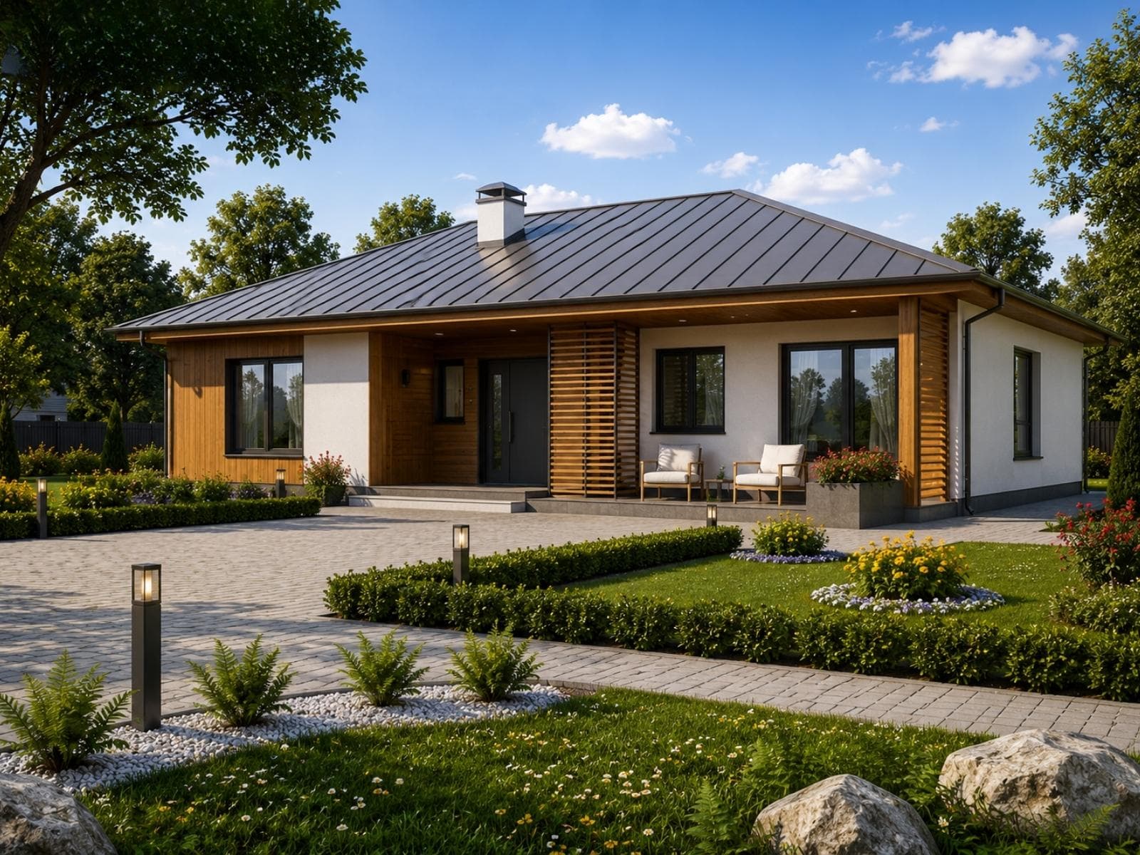 115–145 m² Tek Katlı Hafif Çelik Ev