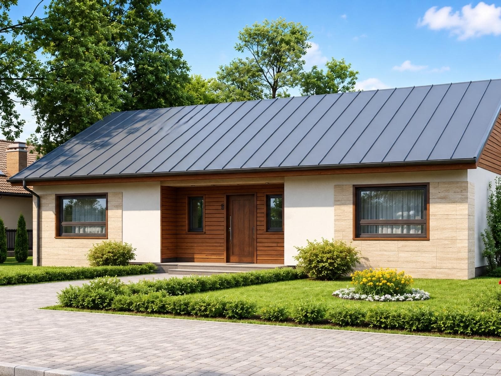 120–140 m² Tek Katlı Hafif Çelik Ev