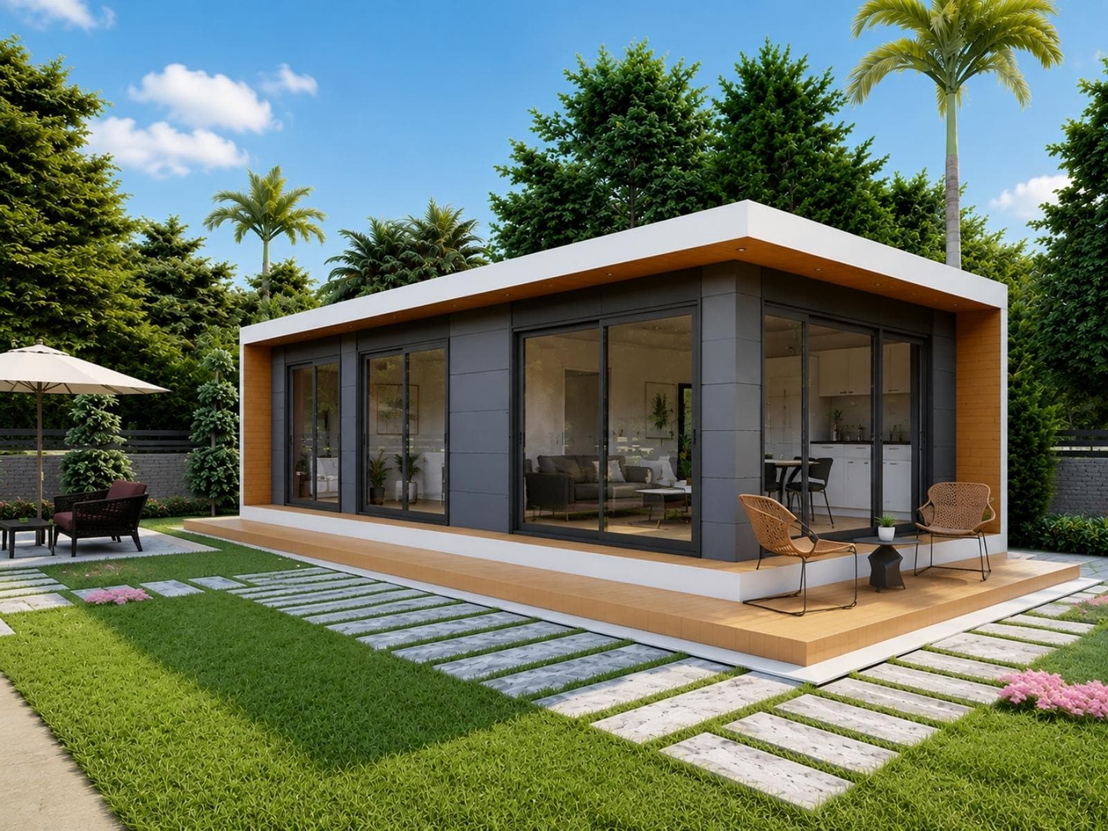 54 m² Tek Katlı Hafif Çelik Ev