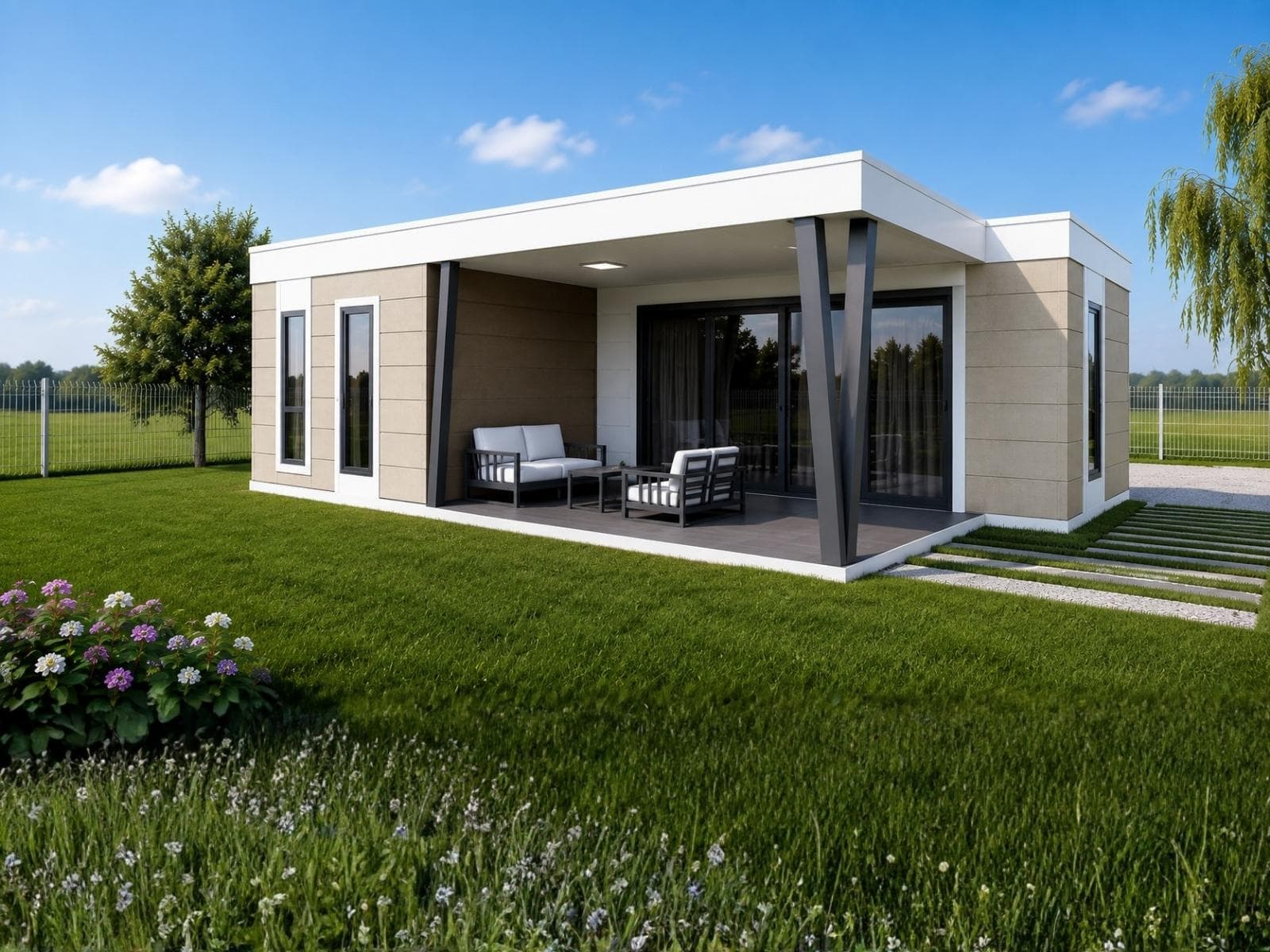 57 m² Tek Katlı Hafif Çelik Ev